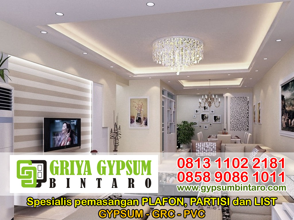 Jasa Pemasangan Plafon Gypsum Minimalis Modern Di Serpong Tangerang